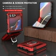 thumbnail image 2 of Z Flip 5 Case Designed for Samsung Z Flip 5 Case,Z Flip 5 Case with Stand[Military Grade Drop Tested][Hinge Protection] Hard Back & Soft Edge Slim Protective Case,for Galaxy Z Flip 5 Case Red, 2 of 12