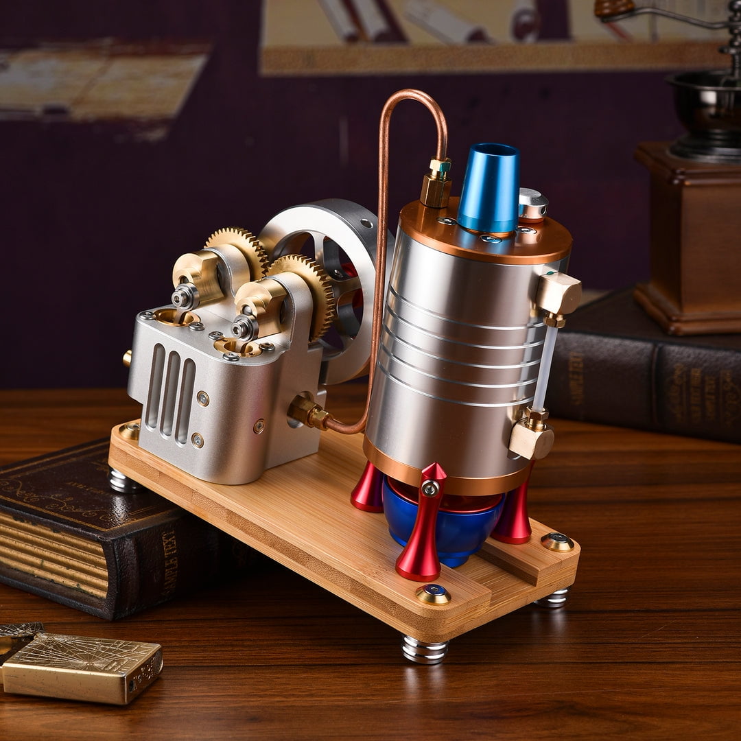 ENGINEKIT K007 One-way Piston Vertical Steam Large Cylinder Piston Steam Engine Model Kit Education Adult Kids