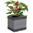 thumbnail image 1 of Botanica Modular Garden Planter - Grey, 14" x 11" x 13", 1 of 2