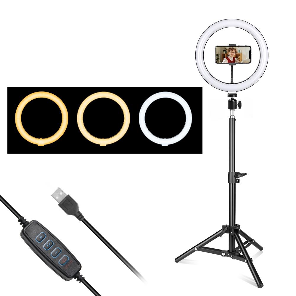 Ktaxon 10" LED Photography Ring Light Dimmable 5500K Lighting Beauty