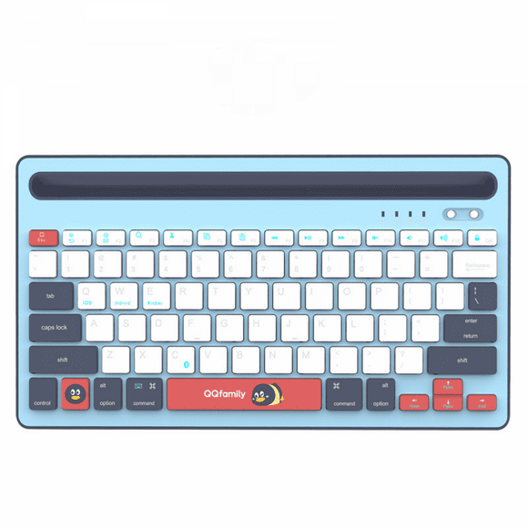 Hongkaii Wireless Bluetooth Keyboard Portable Office Slim Combo Wireless Keyboard, Compact Keyboard with Shortcuts, 10m Range, Quiet, Blue Keyboard DZ#422-4315