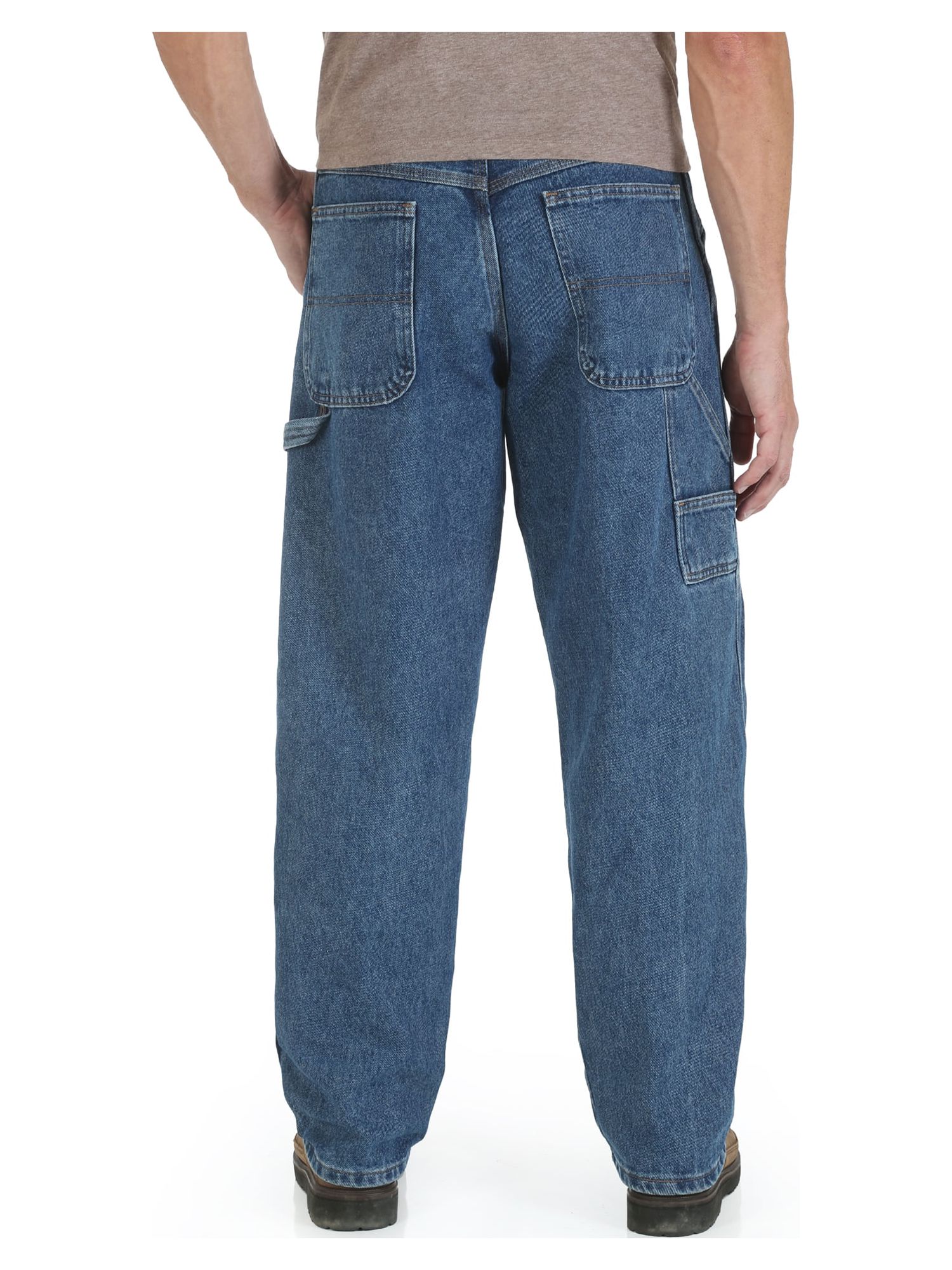 Rustler Men's Carpenter Jeans, Straight Leg, Dark Wash photo 3