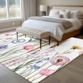 thumbnail image 4 of 8'x10' Area Rugs, Spring Floral Indoor Outdoor Area Rug for Living Room Bedroom, Summer Wild Flower Botanical Washable Bathroom Rugs Kitchen Floor Carpet Mats Home Decor Aesthetic, 4 of 8