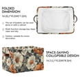 thumbnail image 2 of Yayeee 2 Pack Canvas Storage Basket with Handles for Shelves Fabric Bins Closet Organizer, Gray Floral Pattern, 2 of 8