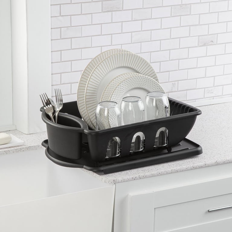Tribello 2-Piece Sink Dish Drying Rack Set, Black photo 5