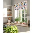 thumbnail image 6 of Daisy Window Valance Curtain Watercolor Flowers Rod Pocket Short Curtain for Living Room, Bedroom & Kitchen Window Decor 60x18in, 6 of 8