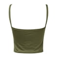 thumbnail image 6 of TrendOFT Fitted Tank Top with Built in Bras for Women Square Neck Basic Tops Solid Summer Tanks Army Green L, 6 of 8