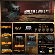 ASUS TUF A15 15.6 inch FHD Gaming Laptop, AMD Ryzen 7 7435HS, NVIDIA Geforce RTX 3050, 8GB DDR 5, 512GB SSD, Graphite Black
