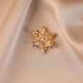 thumbnail image 4 of Small Marquise Rhinestone Flower Brooch Pins for Women Gold-Toned Fashion Crystal Cute Geometric  Corsage Brooches Lapel Pins Suit Dress Accessories Elegant Chic Christmas Banquet Jewelry, 4 of 10