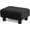 Coal Black, variant on Small Foot Stool, Velvet Foot Stools with Legs, Stable Small Footstool for Living Room, Dark Green
