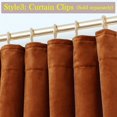 thumbnail image 4 of ZXNYH Green Velvet Curtains 108 inches Long, Thick Fabric Blackout Velvet Curtains for Living Room Sliding Door, W52 x L108, 2 Panels, 4 of 8