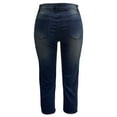 thumbnail image 6 of Tittly Jeans for Women Barrel Jeans Women Jeans Stretchy Straight Leg Denim Pants Capri Pants for Women Sweatpants Women Dark Blue M, 6 of 6