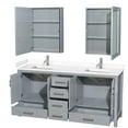 thumbnail image 5 of Wyndham Collection WCS141472DESC2UNSMED Sheffield 72" Free Standing Double Basin Vanity, 5 of 7