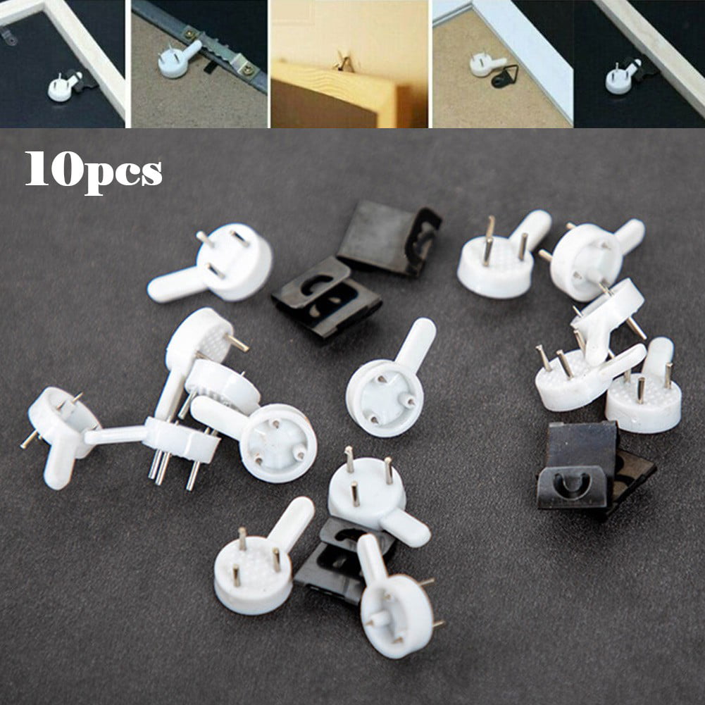 FROVOL 10pcs White Painting Photo Plastic Invisibl Nail Plastic Mount  Picture Frame Hooks Seamless Wall Hanger Hanging D Nail Home P7E4