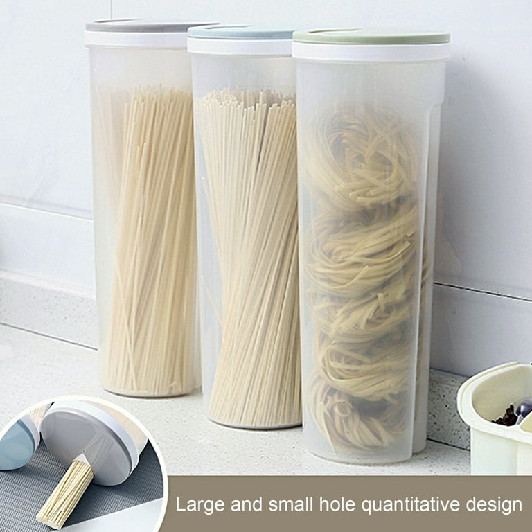 Kripyery Noodle Pasta Storage Box Dry Food Container Nuts Beans Grain  Kitchen Organizer Storage Case (3 Color) 2023 