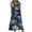 Blue, variant on Women's Casual Dress V Neck Sleeveless Floral Loose Summer Beach Maxi Dresses Plus Size S-5XL