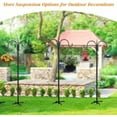 thumbnail image 5 of Adjustable Double Shepherds Hook for Outdoor with 5 Prong Base 108 Inch Heavy Duty Two Sided Bird Feeder Pole for Hanging Plant Baskets, Solar Light Lanterns, Wind Chimes, 5 of 5