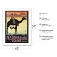 thumbnail image 2 of Cairo Egypt - National Hotel - Vintage Travel Poster by Mario Borgoni c.1905 - Bamboo Fine Art 290gsm Paper Print (Unframed) 24x32in, 2 of 4