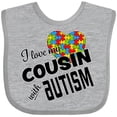 thumbnail image 3 of Inktastic I Love My Cousin with Autism Boys or Girls Baby Bib, 3 of 4
