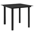 thumbnail image 5 of Bowery Hill Dining Set in Black Glass/Powder-Coated Steel/PVC Hollow Rattan, 5 of 12
