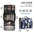 thumbnail image 6 of Portable Travel Toiletry Bag Roll up Makeup Bag Spacious Hanging Hook Makeup Bag for Travel Gym Camping Halloween Ghost Pattern, 6 of 9