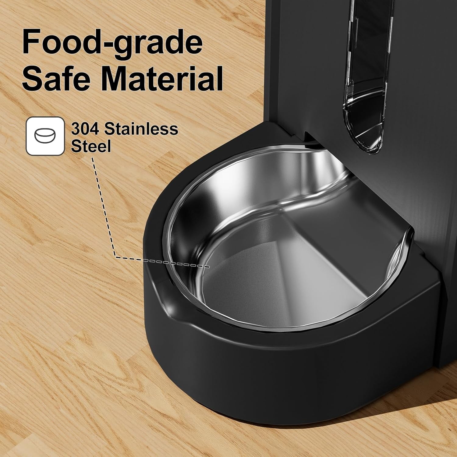 Nomipaw Cat Dog Feeder and Waterer - Automatic Gravity Feeding - Two-in-One - 0.8 Gallon Each Feeder - Black