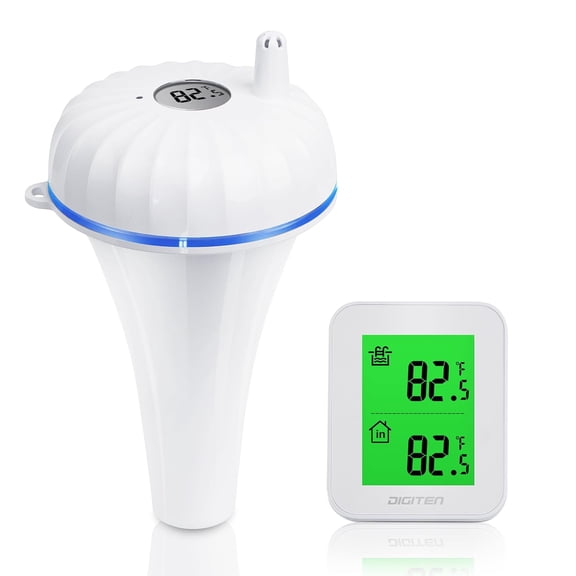 SENSTREE Swimming Pool Thermometer, Wireless Floating Pool Thermometer,IPX7 Waterproof Pool Thermometer With Indoor Temperature Monitor