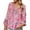 Pink, variant on HOWPAY Long Sleeve Tops for Women V Neck Printed Tunic Tee Tops Casual Loose Fit Basic Shirts Vintage Oversized Cozy Soft Fall Clothes Green L