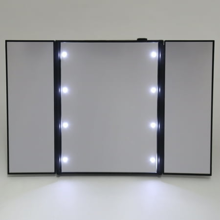 3 Folding Led Touch Screen Makeup Mirror Portable 20 Leds Lighted Folding Led Touch Screen Makeup Mirror