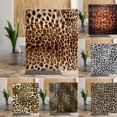 thumbnail image 2 of Brown Leopard Printed Shower Curtain Bathroom Curtains Waterproof Fabric Home Partition Screen Living Room Bathtub Curtains Sets, 2 of 7