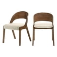 thumbnail image 1 of Meridian Furniture Woodson Beige Linen-Like Polyester Dining Chair (Set of 2), 1 of 7