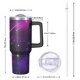 thumbnail image 2 of Galaxy 40oz Tumbler with Handle and Straw, Large Capacity Travel Cup for Hot & Cold Drinks, Double Walled Vacuum Insulated Cup,Birthday Thanksgiving Christmas Gifts for Women Girls, Starry, 2 of 6