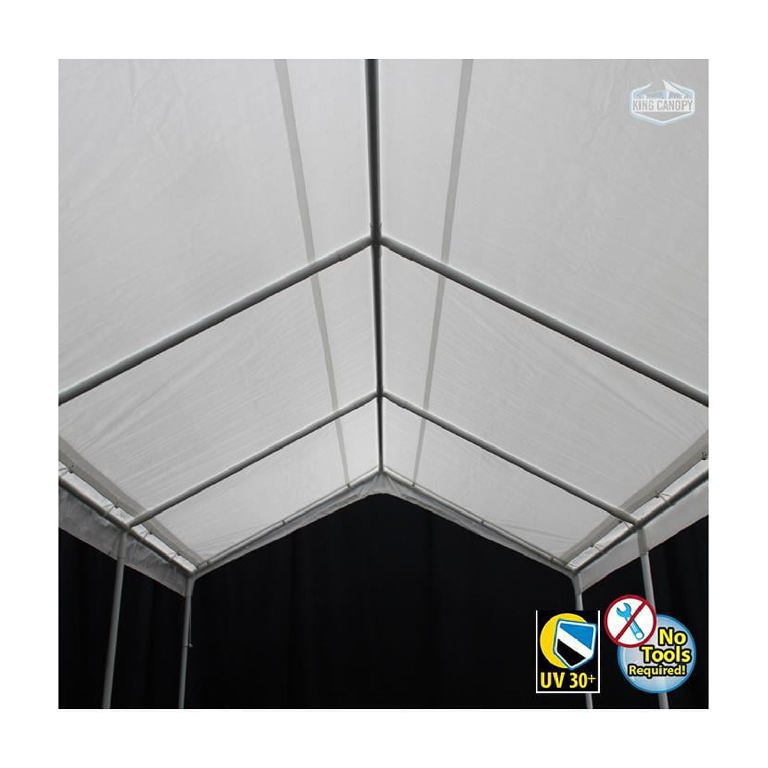 Large Carport Canopy with Steel Frame - 2 Car Shelter, Patio Cover, Outdoor Event Shade