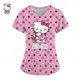 thumbnail image 3 of Camisetas de verano con bolsillos para mujer, uniforme de enfermera, Hello Kitty, cuello en V, ropa para mujer, camiseta de Hospital, camisetas para mujer 2023, 3 of 5