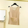 thumbnail image 2 of HAiming Womens Vest Thermal Fleece Lined Soft Comfy Sleeveless Lightweightsolid Color Tops with Pocket, 2 of 3