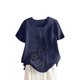 thumbnail image 2 of Fiudx Ofertas Del Día Blusa Superior de Camiseta de Manga Corta con Cuello Redondo y Botones Informales con Estampado de Moda para Mujer, 2 of 4