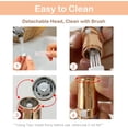 thumbnail image 5 of Facial Hair Removal Eyebrow Trimmer - Facial Shaver Device 2 in 1 Remover for Face Peach Fuzz Eyebrow Nose Ear Hair Chin Lips Armpit with LED Light Rechargeable for Women Men Travel Size (Gold), 5 of 5