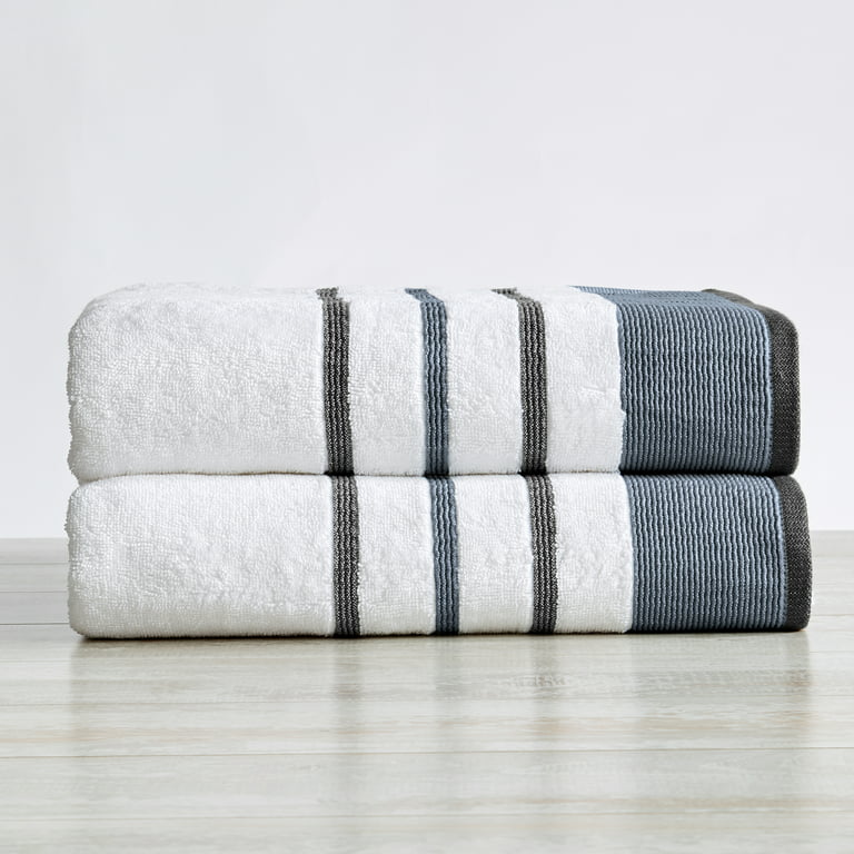 Stripe Towel Set Face Towel Large Thick Bath Spa Sports Towel Home 100%  Cotton Bathroom