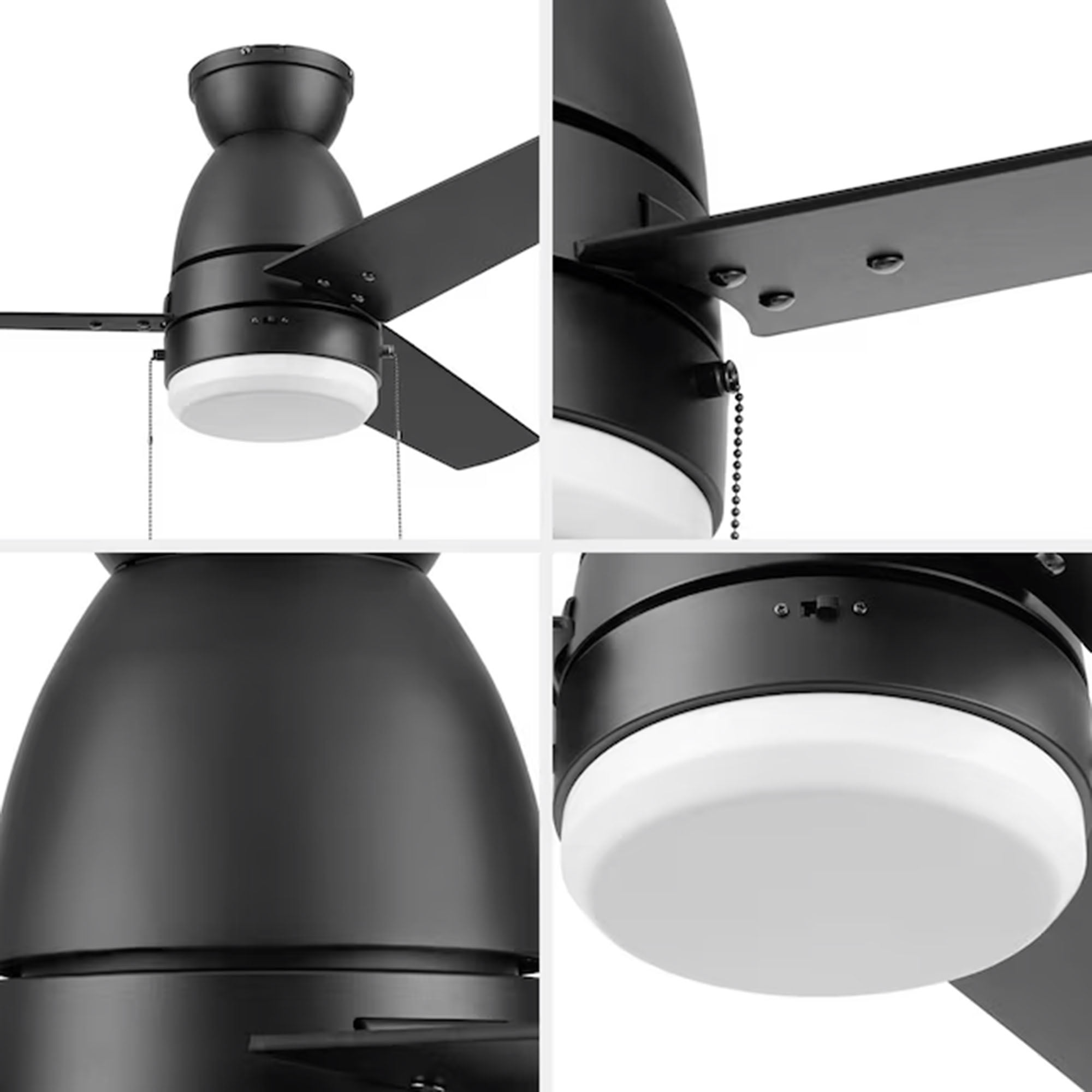Prominence Home Fawn 44" Ceiling Fan w/Light, Remote, & 3 Blades, Black/Dark Chestnut