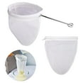 thumbnail image 2 of Commercial Grade Reusable Food Filter Bags with Stainless Steel Frame & Handle, Ultra Fine Mesh, Sturdy & Economical, for Filtering Nut Milk, Coffee, Juice & Cheese, 2 of 7