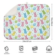 thumbnail image 2 of Easter and Bunnies Light Blue Stripe Pattern Dish Drying Mat 1 Pack, Ultra Absorbent Microfiber 18"x24", Anti-Slip Drain Mat for Kitchen, 2 of 4