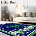 thumbnail image 2 of ODIKA 6'x9' Machine Washable Non-Slip Area Rug, Mystical Celebration Journey Through Snowy Night High Traffic Rug with Pad, Blue, 648753, 2 of 8