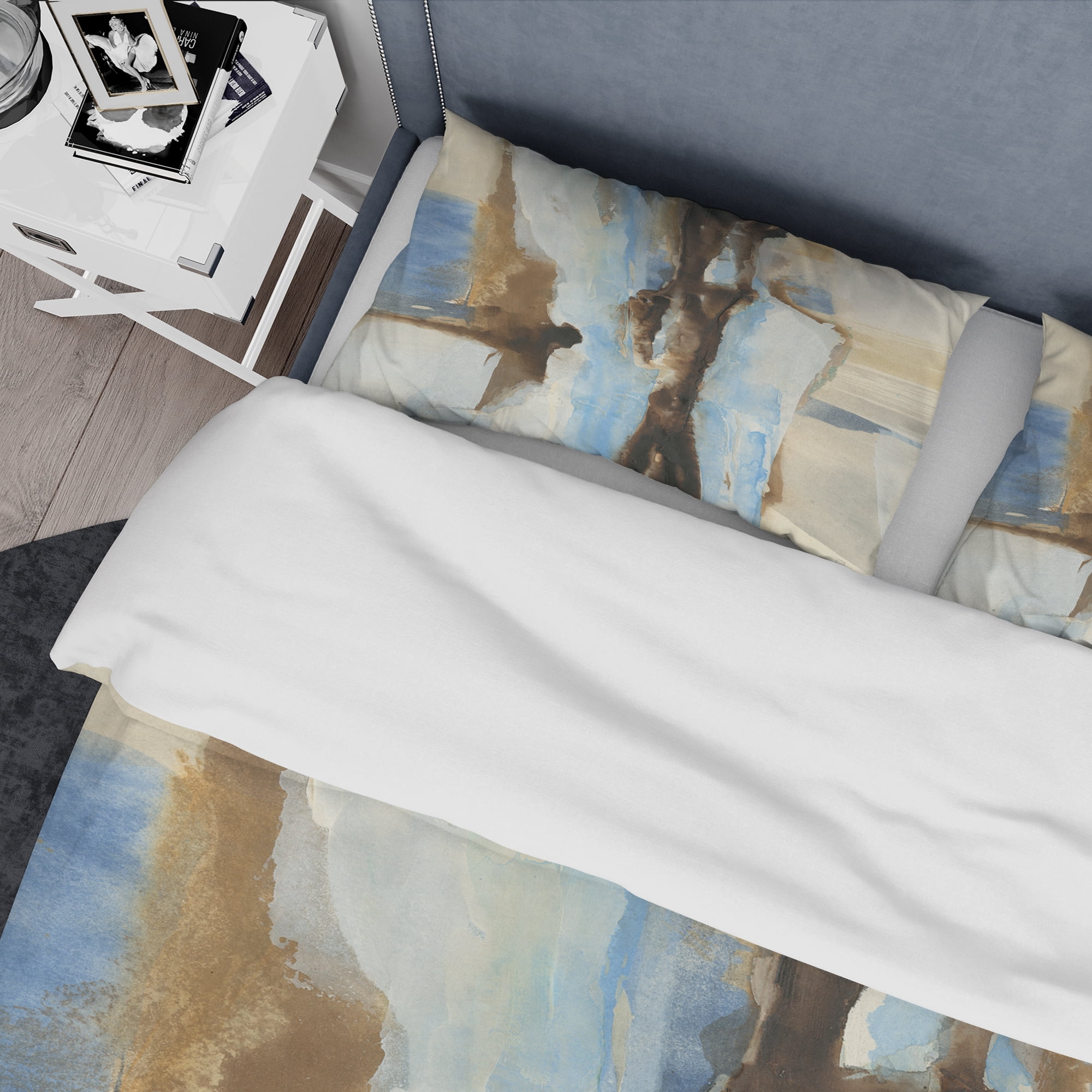Designart 'River Run I' Geometric Duvet Cover Set
