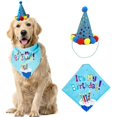 thumbnail image 3 of Sombrero de cumpleaños para perro y mascota, bufanda triangular para fiesta, disfraz de cumpleaños para perro, vestido de gato para fiesta, decoración, producto para cachorros, 1 unidad, 3 of 4