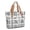 Black and White Checkered Pattern-1, variant on Black and White Checkered Pattern Large Tote Bag for Women, Polyester Roomy Carryall with Pockets and Zipper, Lightweight Gifts Ideas for Work School Gym