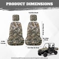 thumbnail image 6 of KUIFORTI Grey Camouflage UTV Seat Covers Seats Cover with Headrest Covers Easy Installation Water-Resistant Outdoor Seat Cover Set for Yamaha Rhino 700 660 450 2004-2021, 6 of 6
