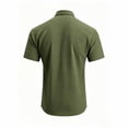 thumbnail image 6 of Zenithor Men's Button-Down Shirts Short Sleeve, Solid Linen Blend Casual Tops, Classic Summer Beach Workwear Clothes, M-4XL, 6 of 8