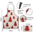 thumbnail image 7 of Red Christmas Tree Pattern Apron-Garden Aprons for Women with Pockets-Cotton Linen Waterproof Kitchen Cooking Gardening Aprons Adjustable for Kitchen,Cooking,BBQ and Salon 33"x27", 7 of 7