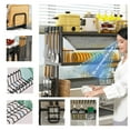 thumbnail image 5 of Dish Rack Over Sink with Cover, Stainless Steel Dish Racks for for Drying Dishes, Glasses, Bowls, and Utensils, Black, Length-37.4", 5 of 12