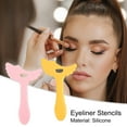 thumbnail image 3 of Unique Bargains 2 Pcs Eyeliner  Eyeliner Stencil Pads Eye Makeup Tool Winged Tip Eyeliner Aid Pink Yellow, 3 of 7